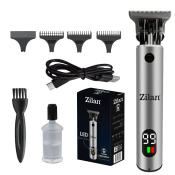 Masina de tuns Zilan ZLN8580 5 in 1 pentru par si barba cu afisaj digital