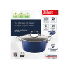 Oala cu capac Zilan ZLN9617 diamond, cu baza de inductie, ceramica si inox, usor de spalat, 24 cm,4L
