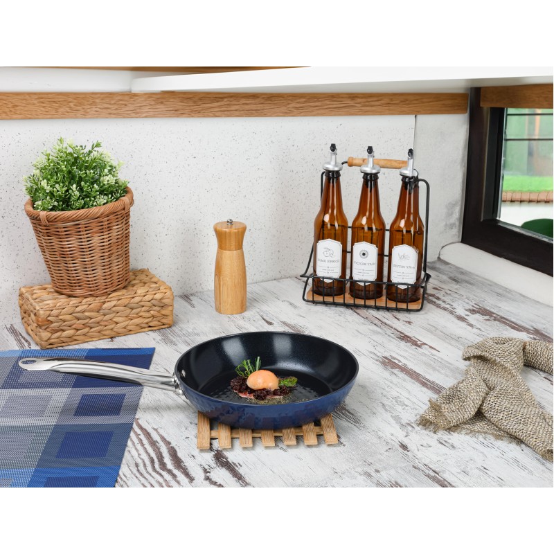 Tigaie Zilan ZLN9631 diamond, cu baza de inductie, ceramica si inox, usor de spalat, 24 cm,1.5L