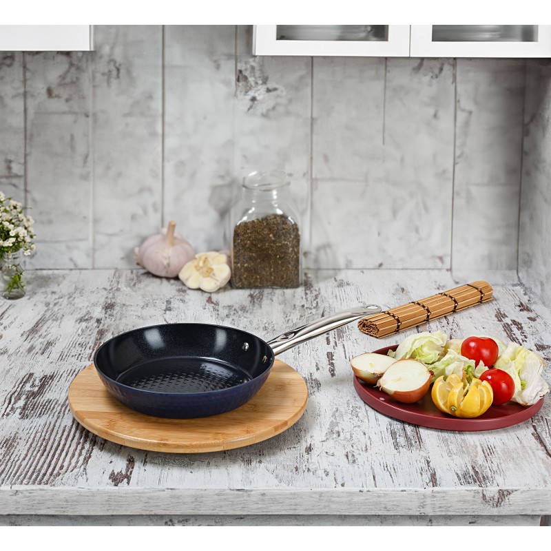 Tigaie Zilan ZLN9631 diamond, cu baza de inductie, ceramica si inox, usor de spalat, 24 cm,1.5L