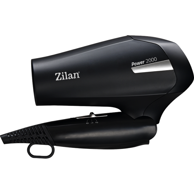 Uscator de par Zilan ZLN9396, 2000W, 2 trepte de viteza, 2 trepte de temperatura, cu aer cald si rece, Negru