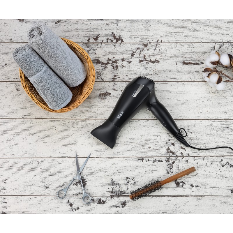 Uscator de par Zilan ZLN9396, 2000W, 2 trepte de viteza, 2 trepte de temperatura, cu aer cald si rece, Negru