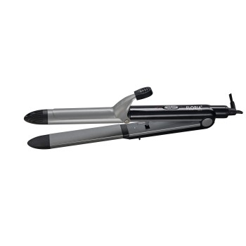 Placa 2 in 1 Floria ZLN9426 pentru indreptat si ondulat parul, temperatura maxima de 200 grade, 43W, Negru