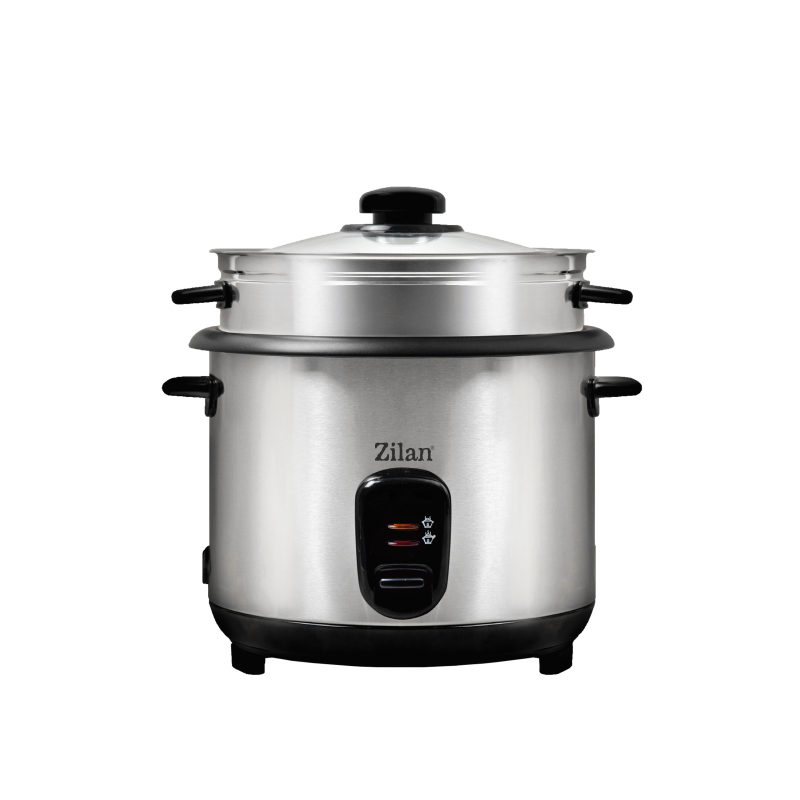 Aparat de gatit Zilan ZLN9570 2 in 1 pentru gatit orez si alimente la abur, capacitate 1.5L, 500W, sistem anti-alunecare