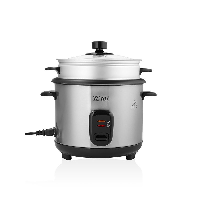 Aparat de gatit Zilan ZLN9570 2 in 1 pentru gatit orez si alimente la abur, capacitate 1.5L, 500W, sistem anti-alunecare