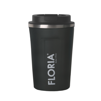 Cana de cafea Floria ZLN9970 tip termos, capacitate 380ml, interior din inox, pereti dublii, gri