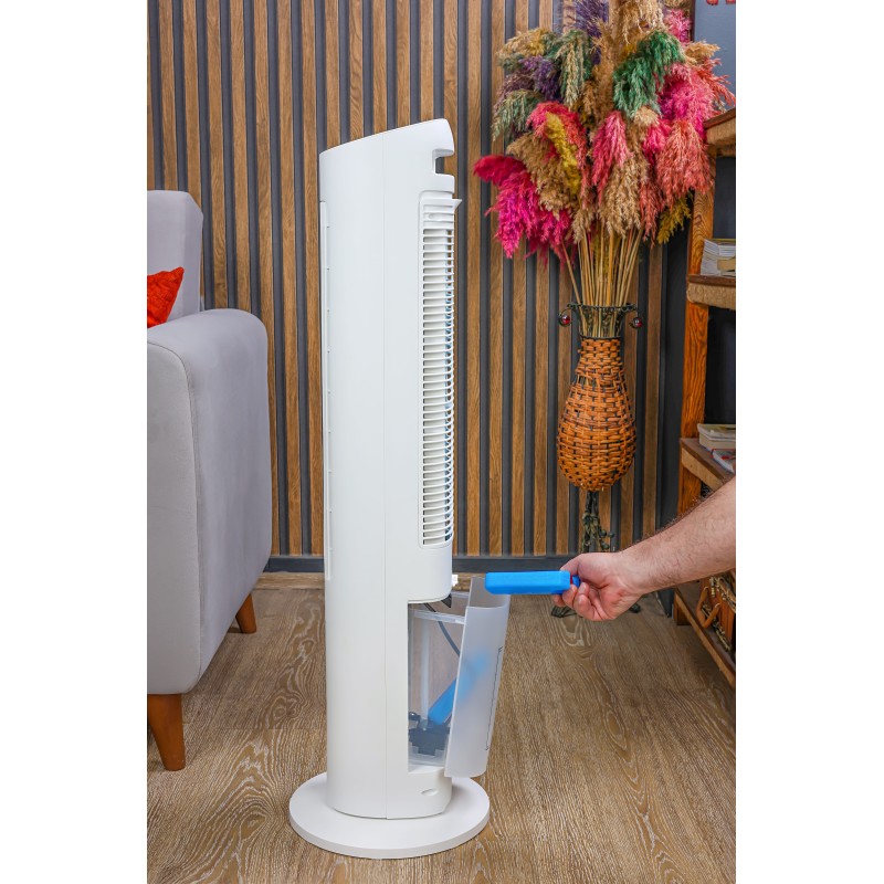 Ventilator Zilan ZLN1030 tip turn, capacitate 3L apa, control prin Touch, 3 trepte de viteza, Timer 12h