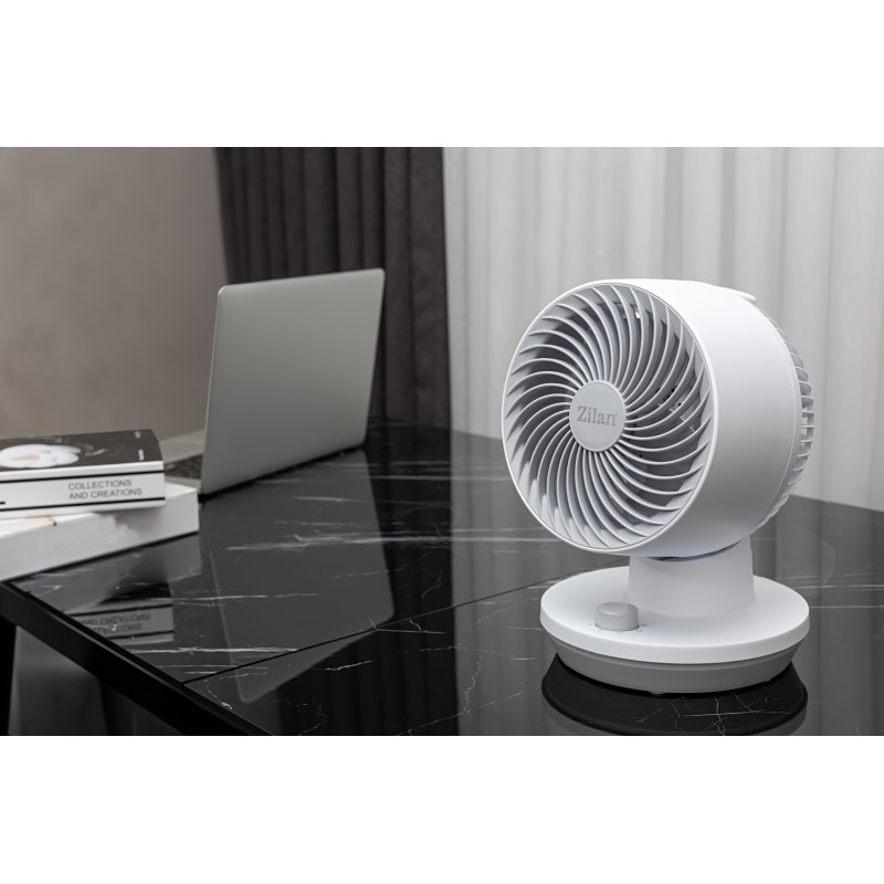Ventilator de birou Zilan ZLN1009, 3 trepte de viteza, Oscilatie, Putere 45W