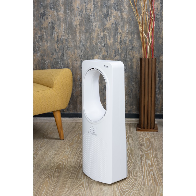 Ventilator fara palete Zilan ZLN1078, 50W, Timer, 3 trepte de viteza, 3 moduri presetate