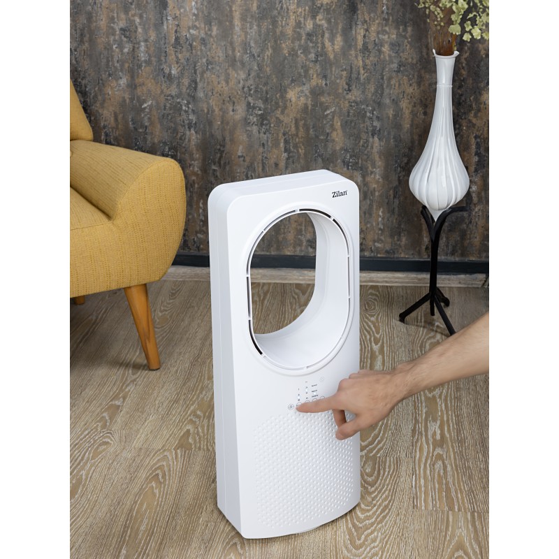 Ventilator fara palete Zilan ZLN1078, 50W, Timer, 3 trepte de viteza, 3 moduri presetate