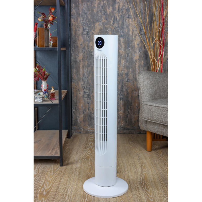 Ventilator turn Zilan ZLN1023, display LED, Timer, 3 trepte de viteza, 3 moduri presetate, 60W