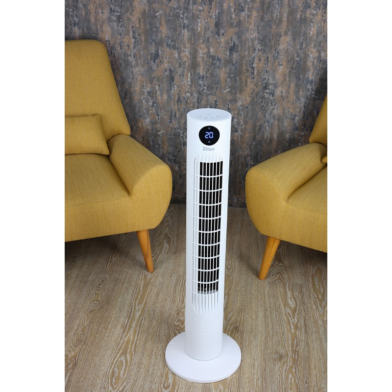 Ventilator turn Zilan ZLN1023, display LED, Timer, 3 trepte de viteza, 3 moduri presetate, 60W