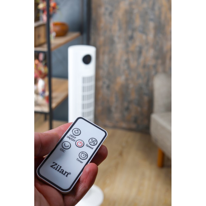 Ventilator turn Zilan ZLN1023, display LED, Timer, 3 trepte de viteza, 3 moduri presetate, 60W