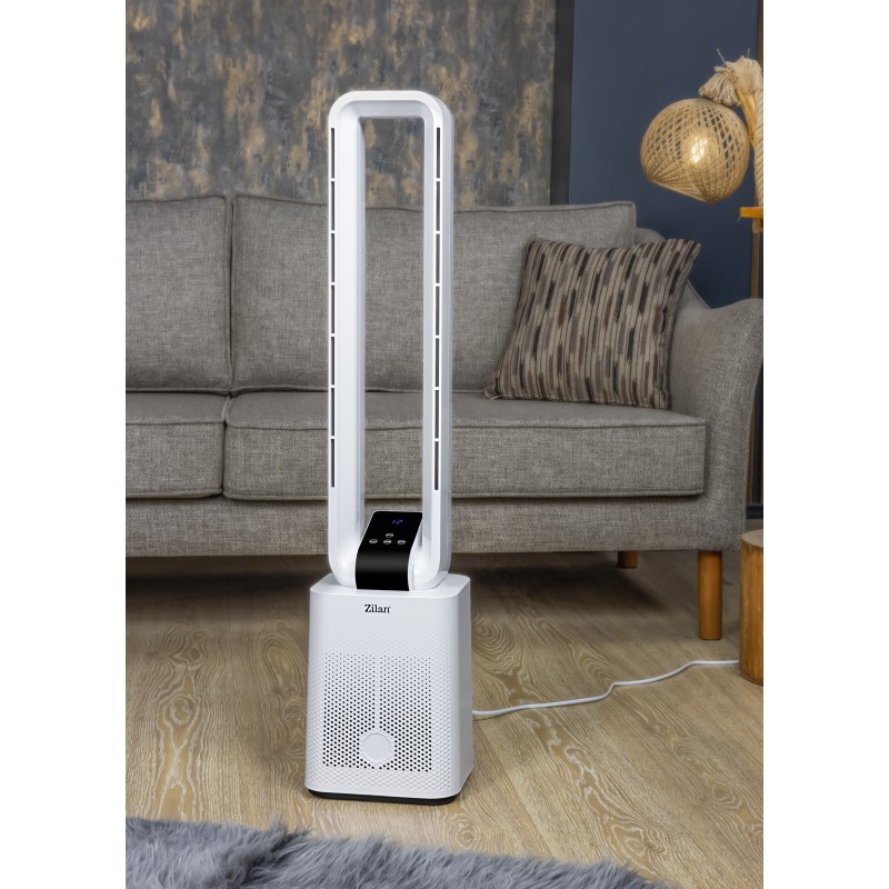Ventilator turn Zilan ZLN1085 fara palete, Timer, Display LED, Telecomanda, 50W