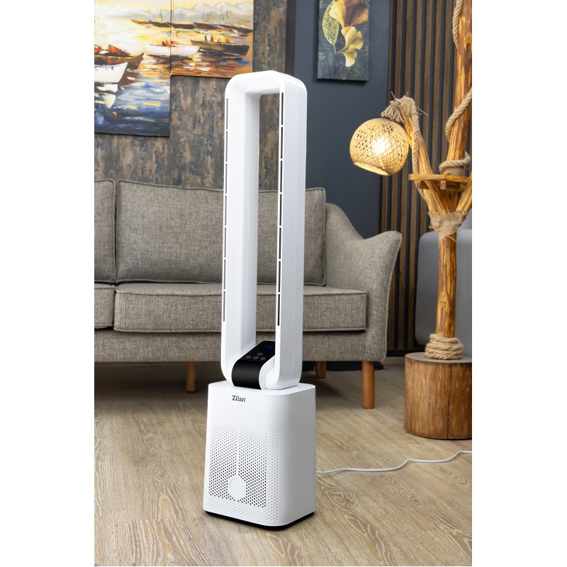 Ventilator turn Zilan ZLN1085 fara palete, Timer, Display LED, Telecomanda, 50W