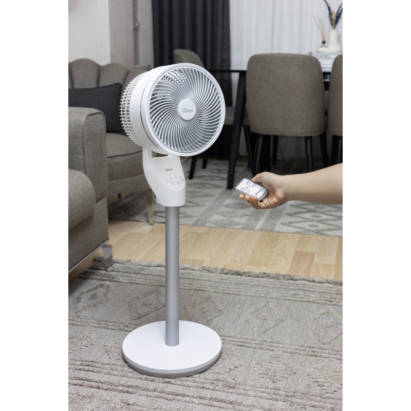 Circulator de aer Zilan ZLN1016, 3 trepte de viteza, 3 moduri presetate, motor AC, Oscilatie, Timer, 60W