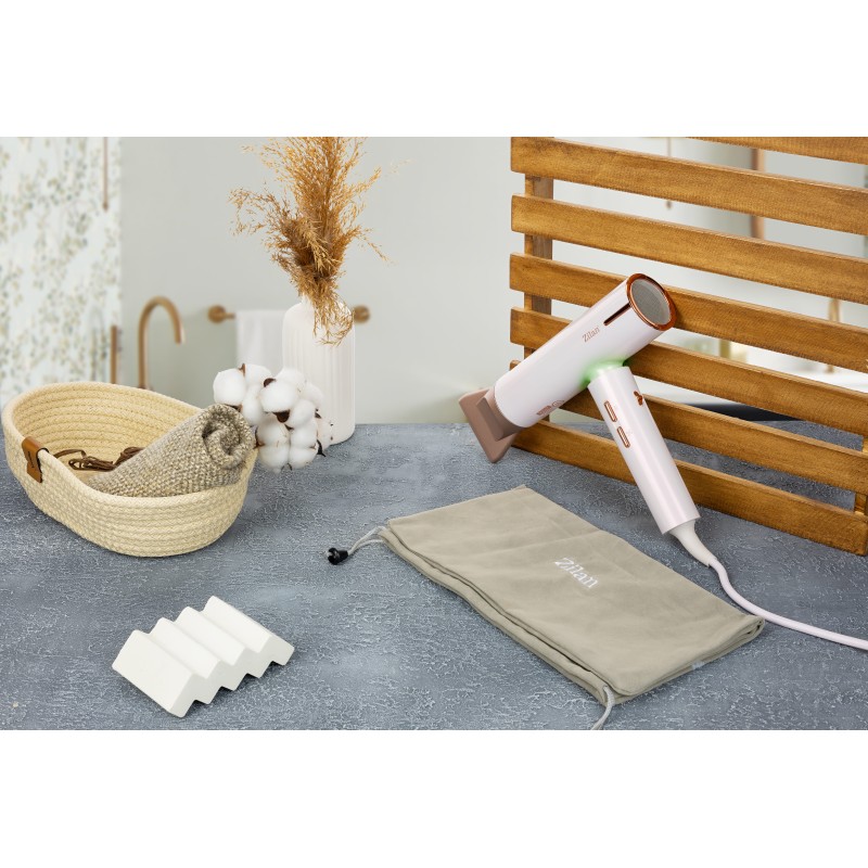 Uscator de par Zilan ZLN9181, tehnologie IQ, 3 trepte de viteza si temperatura, Functie ionica, 1800W