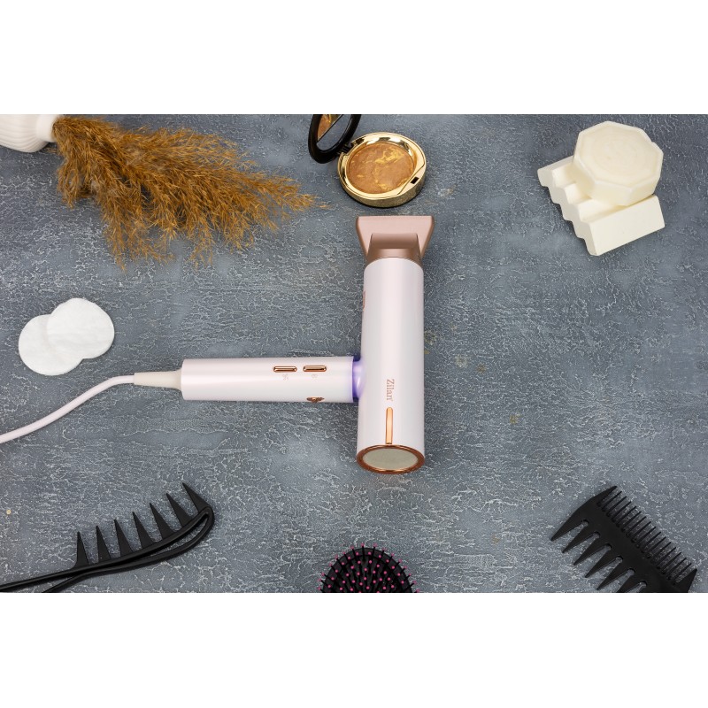 Uscator de par Zilan ZLN9181, tehnologie IQ, 3 trepte de viteza si temperatura, Functie ionica, 1800W