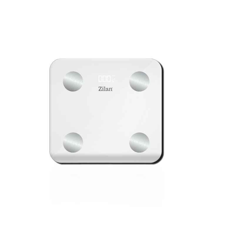 Cantar corporal Zilan ZLN9006 din sticla securizata, capacitate 3-180kg, Aplicatie OKOK, Display LED