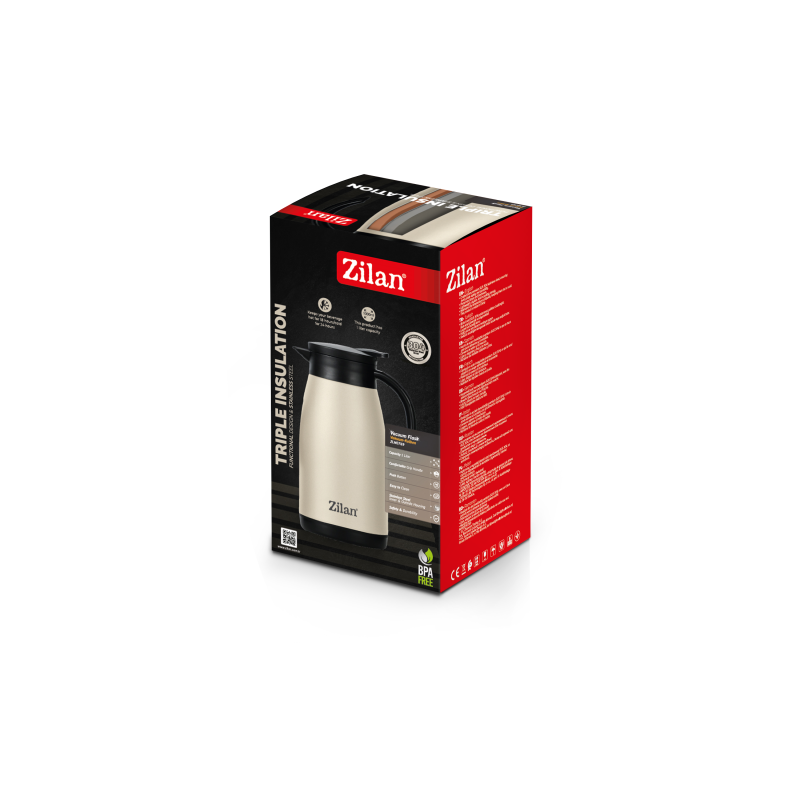 Termos Zilan ZLN0769 din inox, capacitate 1L, metine rece pana la 24 ore si cald pana la 18 ore