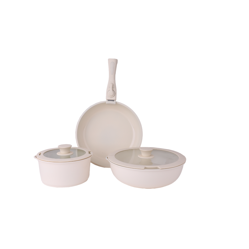 Set vase de gatit Zilan ZLN0965 din 8 piese, 5 straturi de material, compatibil cuptor