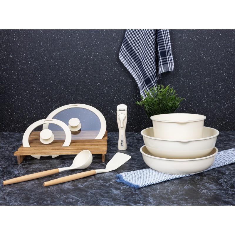 Set vase de gatit Zilan ZLN0965 din 8 piese, 5 straturi de material, compatibil cuptor