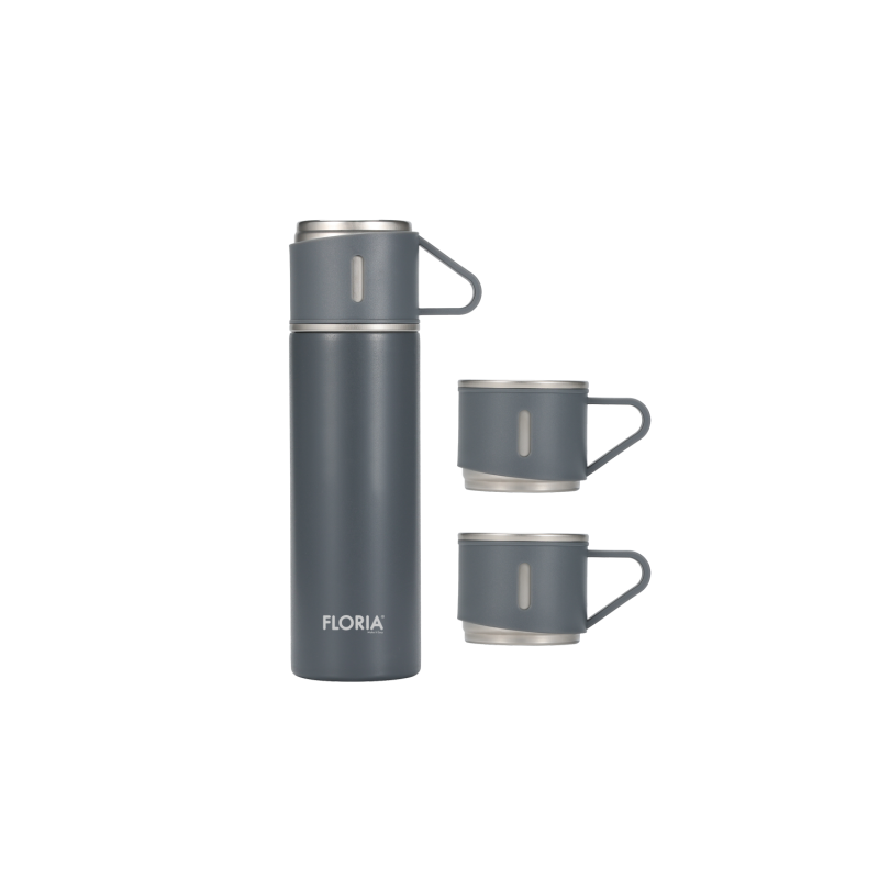 Termos Zilan ZLN0745 din inox, capacitate 500ml, 3 capace care pot fi folosite pe post de cana