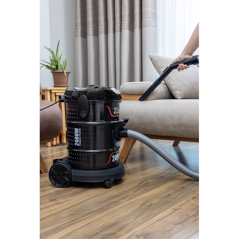 Aspirator Zilan ZLN2006, Putere 2400W, Putere aspirare 200W, Fara sac, Functie de suflare, Capacitate 21L