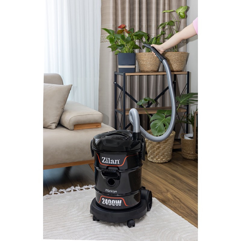Aspirator Zilan ZLN2006, Putere 2400W, Putere aspirare 200W, Fara sac, Functie de suflare, Capacitate 21L