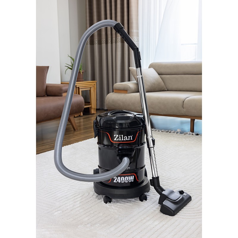 Aspirator Zilan ZLN2006, Putere 2400W, Putere aspirare 200W, Fara sac, Functie de suflare, Capacitate 21L