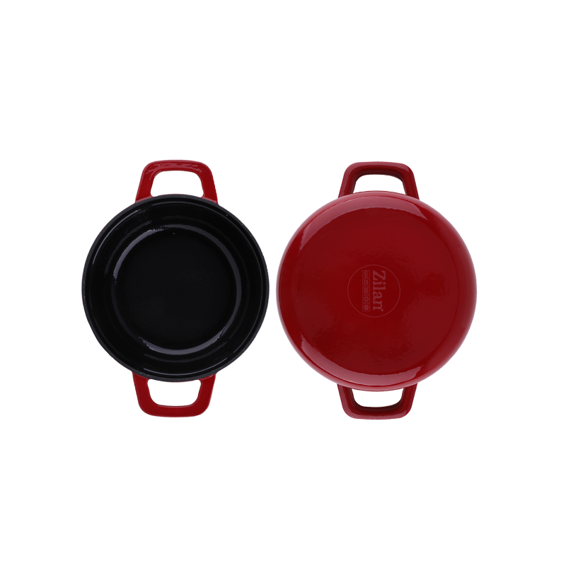 Oala Zilan ZLN0941, Din fier turnat sub presiune puternica, 2.6L, Diametru 22 cm, Inaltime 10 cm, Compatibila cuptor si masina de spalat vase