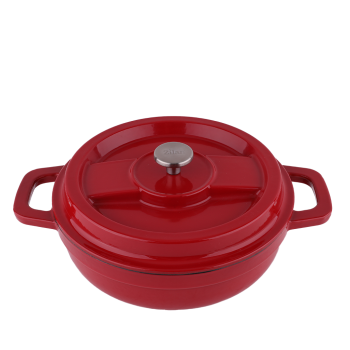 Cratita Zilan ZLN0958, Din fier turnat sub presiune puternica, 2.1L, Diametru 24 cm, Inaltime 7 cm, Compatibila cuptor si masina de spalat vase, 7 straturi de material