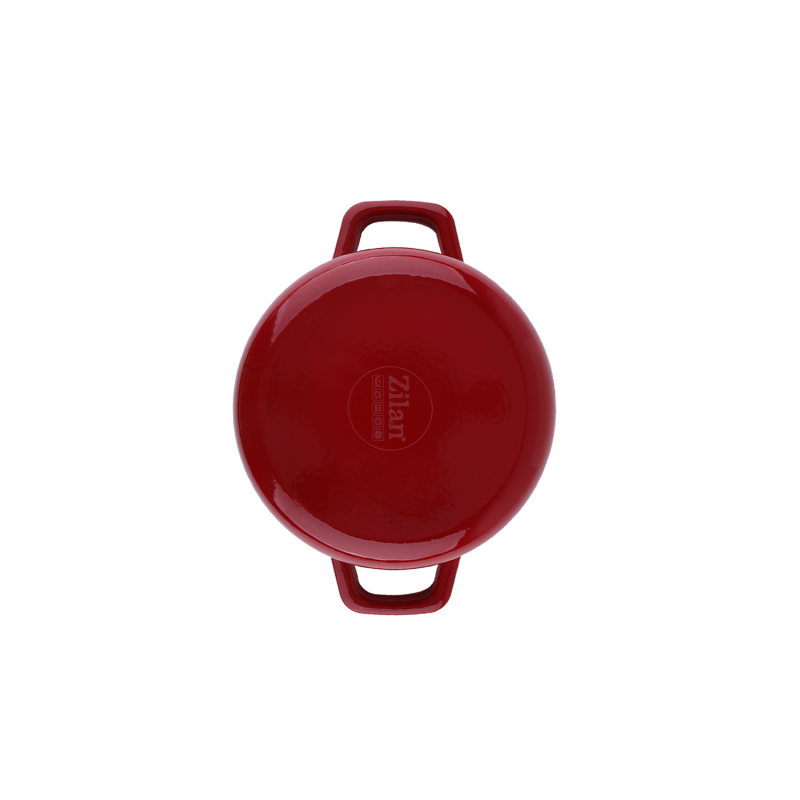Cratita Zilan ZLN0958, Din fier turnat sub presiune puternica, 2.1L, Diametru 24 cm, Inaltime 7 cm, Compatibila cuptor si masina de spalat vase, 7 straturi de material