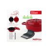 Cratita Zilan ZLN0958, Din fier turnat sub presiune puternica, 2.1L, Diametru 24 cm, Inaltime 7 cm, Compatibila cuptor si masina de spalat vase, 7 straturi de material