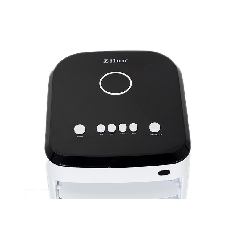 Racitor aer Zilan ZLN-3406, Putere 65W, 3 trepte de viteza, Rezervor apa 4L, Umidificator si purificator