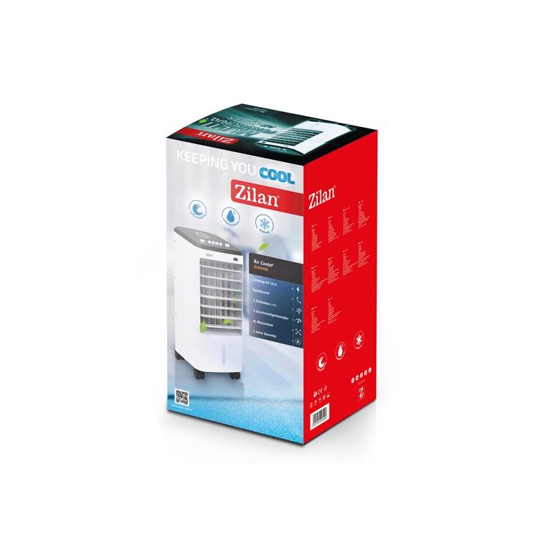 Racitor aer Zilan ZLN-3406, Putere 65W, 3 trepte de viteza, Rezervor apa 4L, Umidificator si purificator