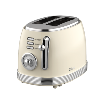 Prajitor de paine Retro Zilan ZLN1191, 2 felii de paine, 850W, 6 trepte de temperatura si timer, dezghetare, reincalzire, picioruse antiderapante