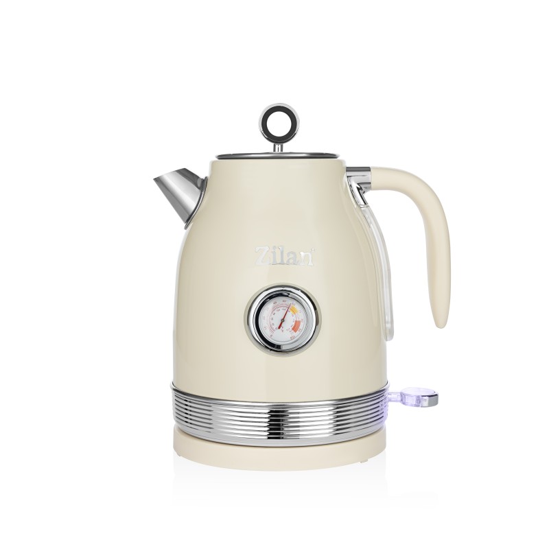 Fierbator Retro Zilan ZLN1184, 2200W, 1.7L, baza detasabila 360°, indicator luminos, protectie fierbere uscata, ON/OFF automat sau manual