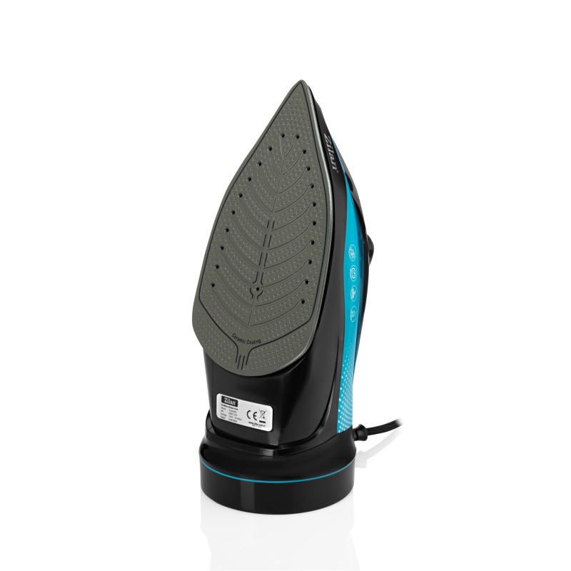 Fier de calcat Zilan ZLN0989, 2200W, Anti Calcar, Folosire cu sau fara cablu, Cablu rotativ 360, Termostat reglabil, Albastru
