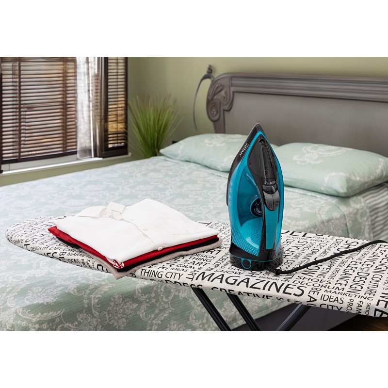 Fier de calcat Zilan ZLN0989, 2200W, Anti Calcar, Folosire cu sau fara cablu, Cablu rotativ 360, Termostat reglabil, Albastru