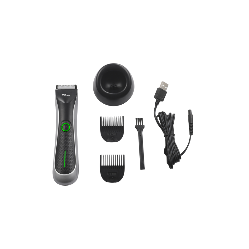 Aparat de tuns Trimmer Zilan ZLN8849 Priapos, Indicator LED cu 2 culori, Otel inoxidabil, Protectie IPx5, Incarcare rapida