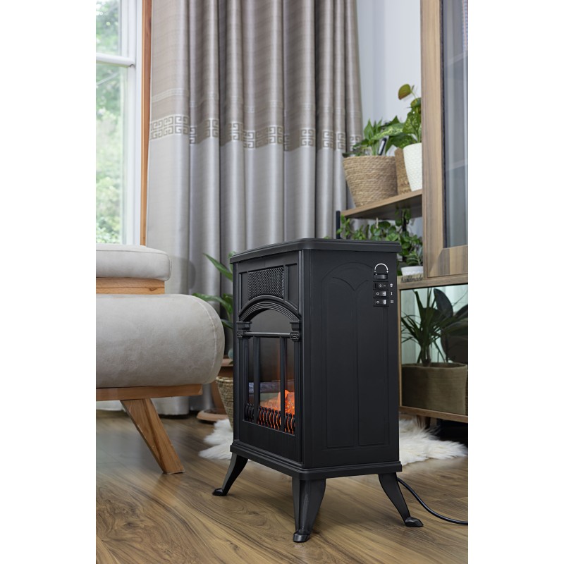 Semineu electric Zilan ZLN2051, 2 trepte de putere 1900W, element de incalzire PTC, afisaj realistic