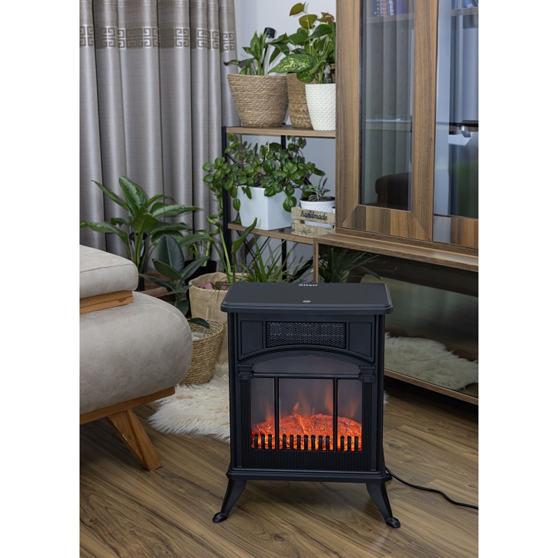 Semineu electric Zilan ZLN2051, 2 trepte de putere 1900W, element de incalzire PTC, afisaj realistic