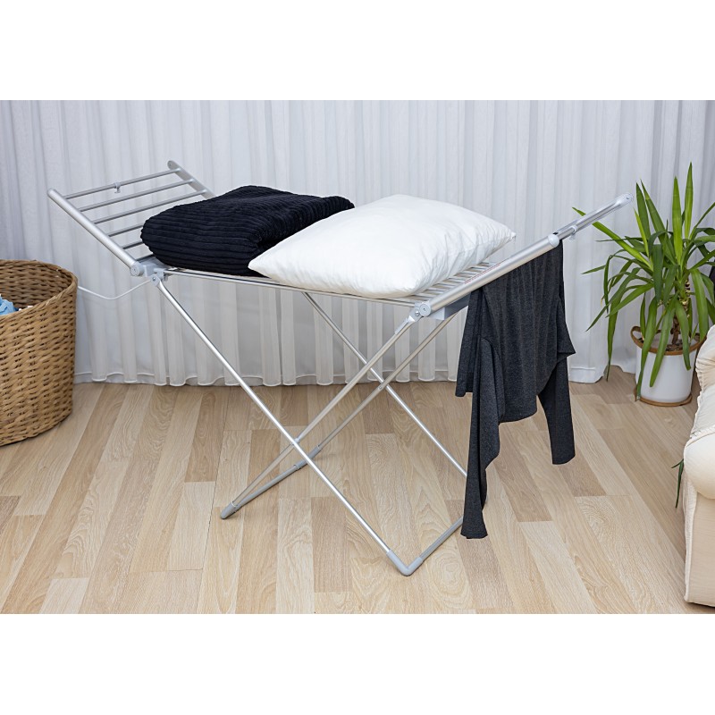 Uscator de rufe electric Zilan ZLN2060, suprafata 12m, inaltime ajustabila, aluminiu inoxidabil, pliabil, 230W