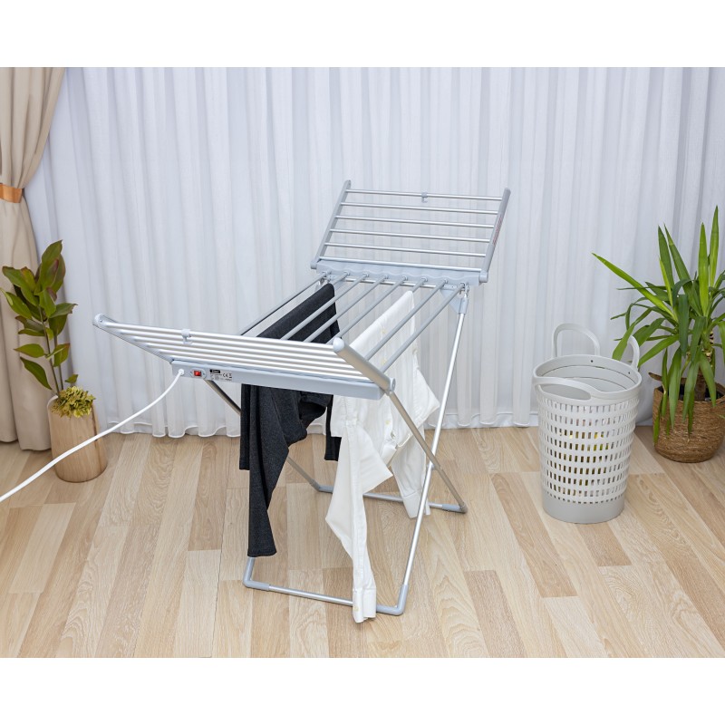 Uscator de rufe electric Zilan ZLN2060, suprafata 12m, inaltime ajustabila, aluminiu inoxidabil, pliabil, 230W