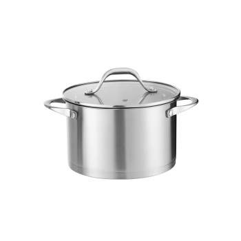 Oala din inox Zilan ZLN1351, 3L Diametru 20 cm, manere nituite, Compatibil gaz, inductie  electric, Compatibil masina de spalat vase