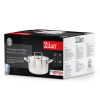 Cratita din inox Zilan ZLN1313, 2.5L, Diametru 20 cm, Manere nituite, Compatibil gaz, inductie  electric, Compatibil masina de spalat vase