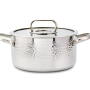 Cratita din inox Zilan ZLN1320, 4.5L, Diametru 24 cm, Manere nituite, Compatibil gaz, inductie  electric, Compatibil masina de spalat vase