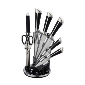 Set cutite 8 piese Zilan ZLN1634, Suport inclus, Otel inoxidabil 3CR13, Compatibil masina de spalat vase