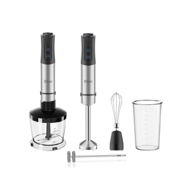 Mixer vertical 5 in 1 Zilan ZLN3939, Putere 1200W, 12 trepte de viteza, Functie Turbo, Afisaj digital, Inox